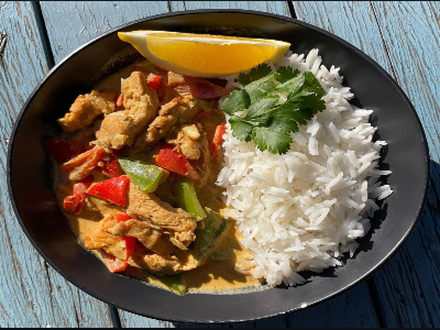 Rice with Curry and Chicken 